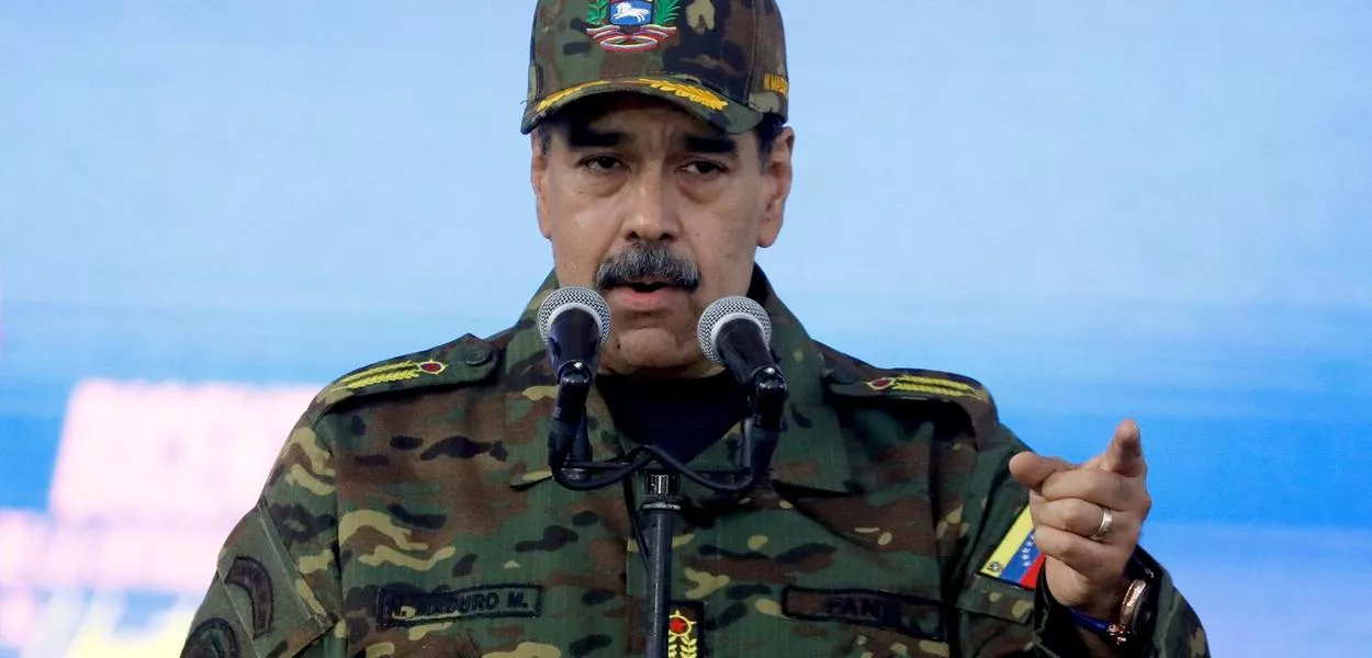 O presidente da Venezuela, Nicolás Maduro, na base militar de Fort Tiuna, em Caracas, Venezuela - 25 de novembro de 2025