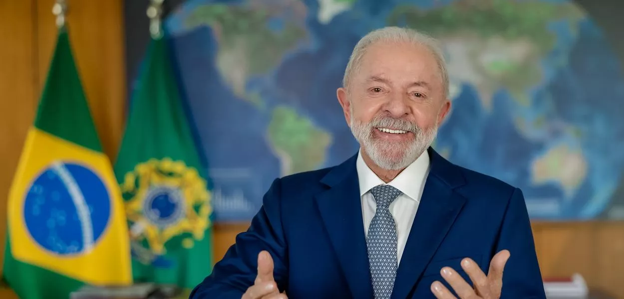 Lula em seu pronunciamento