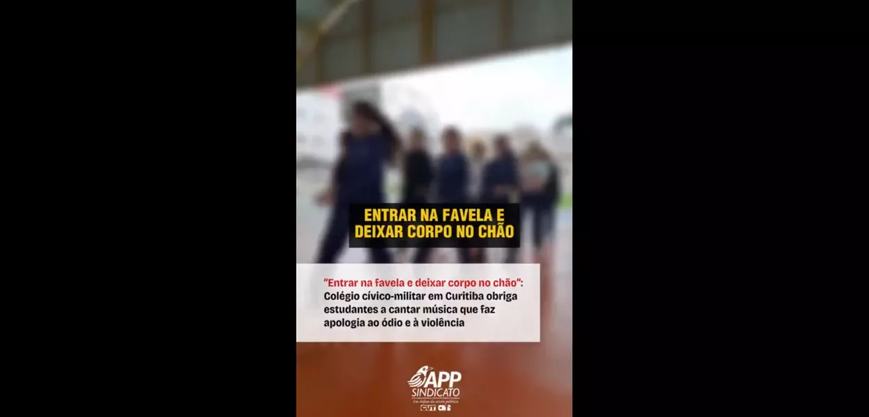 Alunos de colégio cívico-militar em Curitiba