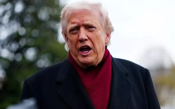 O presidente dos EUA, Donald Trump, na Casa Branca, em Washington, D.C. - 22/11/2025    