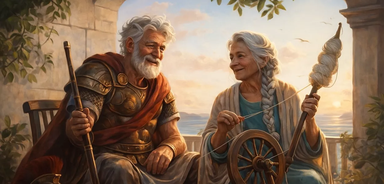 Representação de Ulisses e Penélope