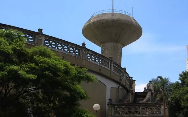 São Paulo (SP) - 06/12/2023 - Fachada do reservatório de água da Sabesp no bairro Vila Mariana