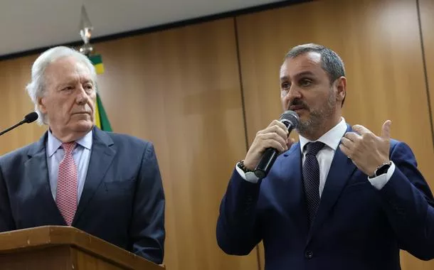 Brasília- DF - 24-03-2024 - Ministro da Justiça, Ricardo Lewandowski e o diretor-geral da PF, Andrei Passos
