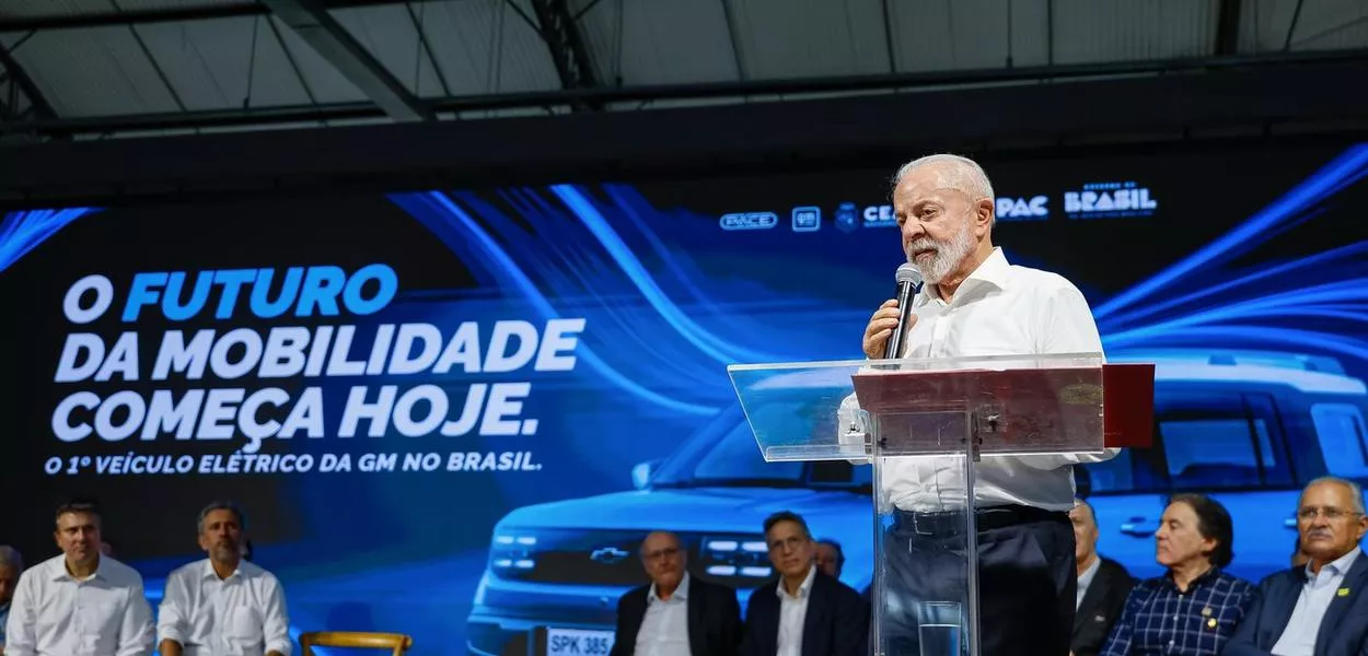 Presidente da República, Luiz Inácio Lula da Silva, durante a Cerimônia de Início da Produção de Veículos Elétricos da General Motors no Brasil. Polo Automotivo do Ceará – Horizonte (CE)

Foto: Ricardo Stuckert / PR