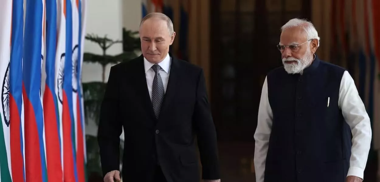 Vladimir Putin e Narendra Modi