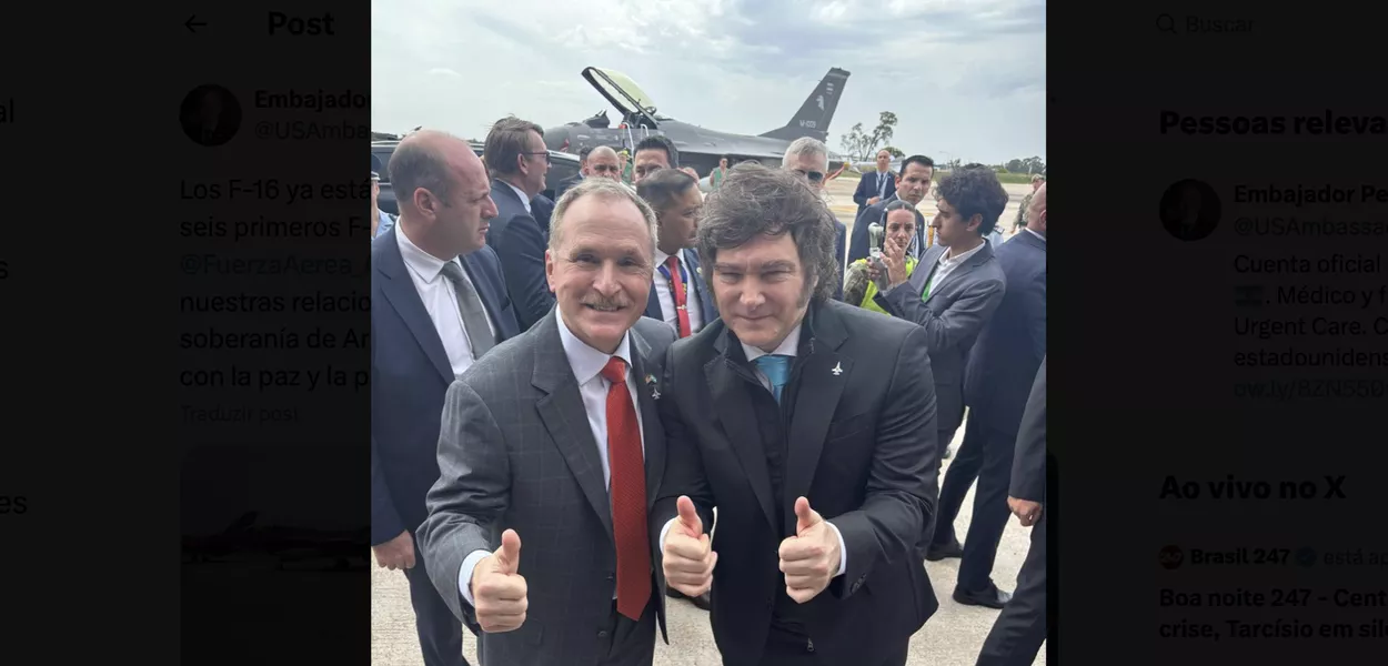 Peter Lamelas e Javier Milei