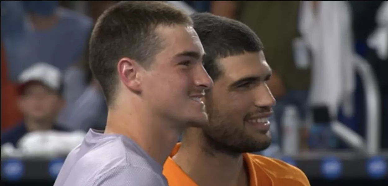 João Fonseca e Carlos Alcaraz