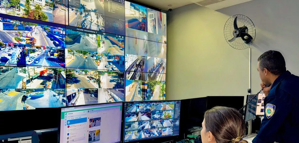 Sala de monitoramento da Prefeitura de Maricá