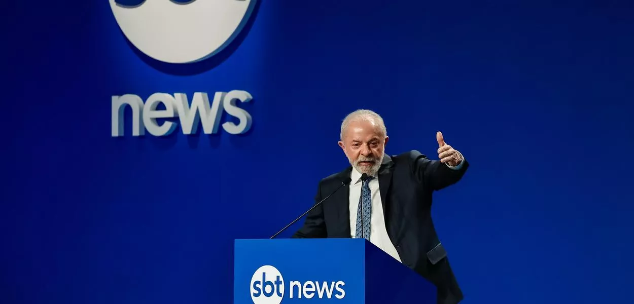 Lula no lançamento do SBT News