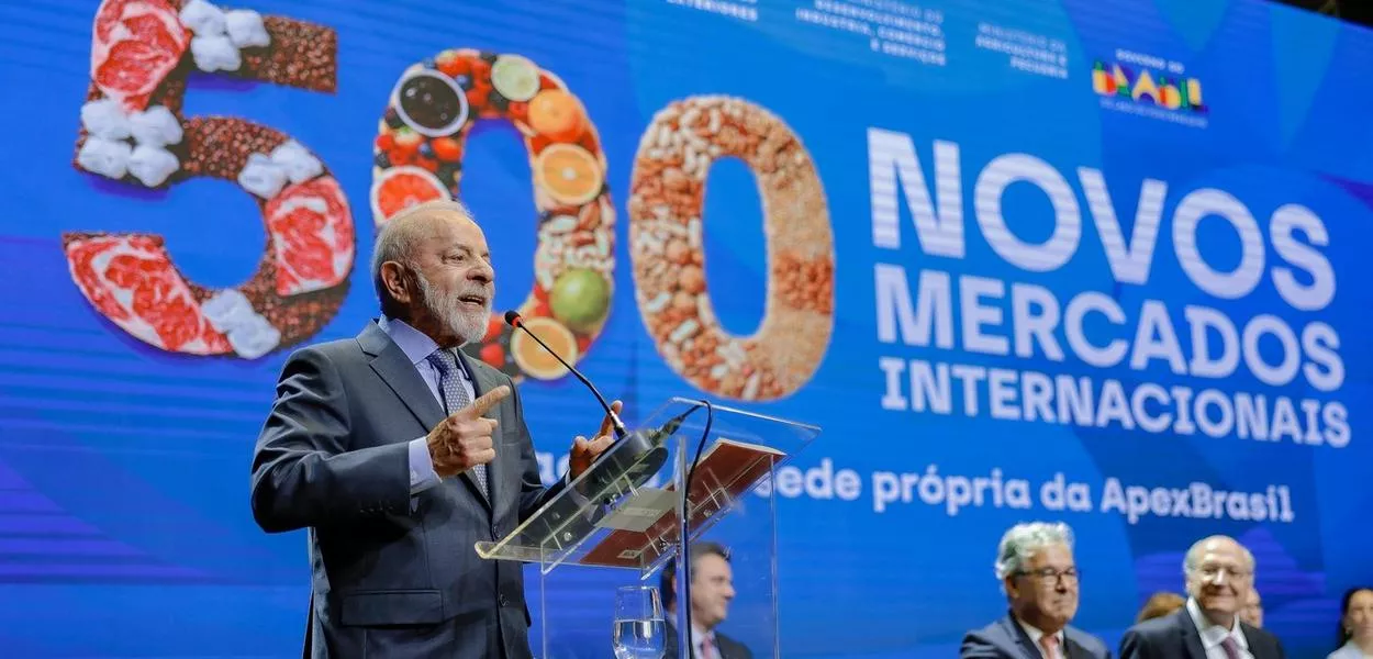 Presidente Lula durante cerimônia de inauguração da nova sede da ApexBrasil