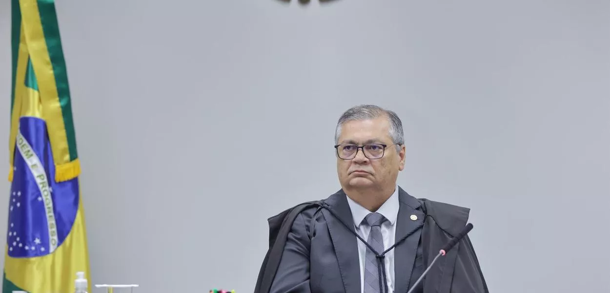 O ministro do Supremo Tribunal Federal (STF) Flávio Dino durante o julgamento da Ação Penal 2693, referente ao núcleo 2 - 16 de dezembro de 2025