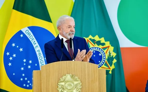 Presidente Lula durante entrevista coletiva à imprensa