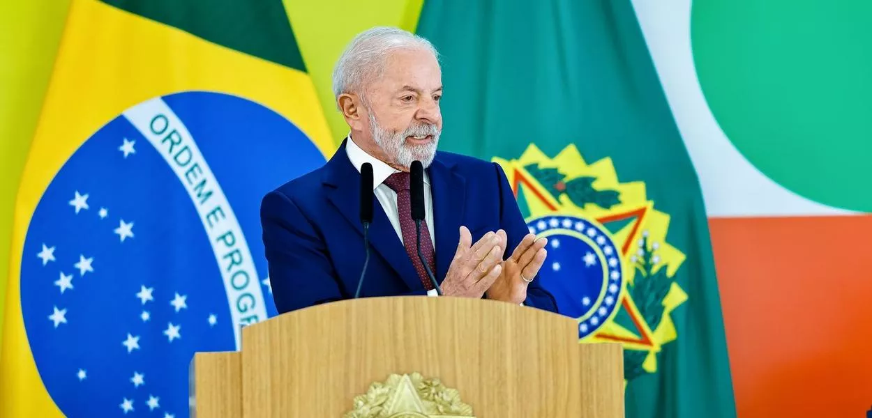Presidente Lula durante entrevista coletiva à imprensa