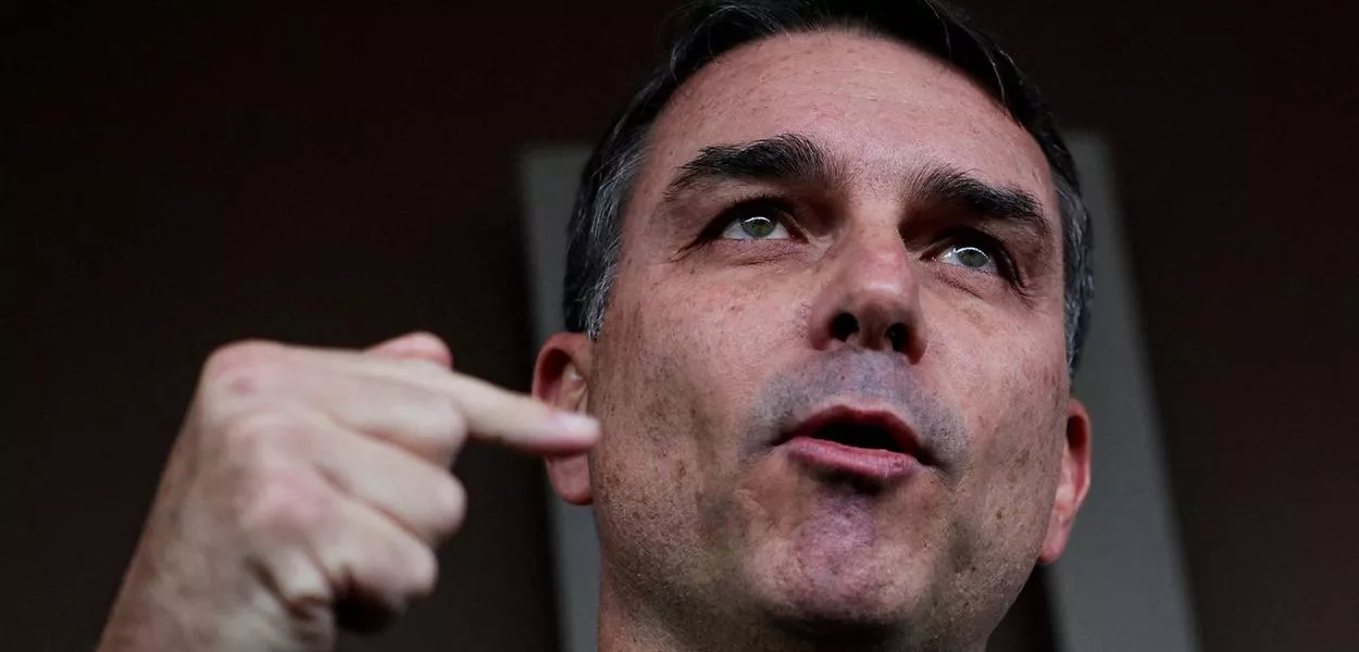 O senador Flávio Bolsonaro em Brasília - 7/12/2025