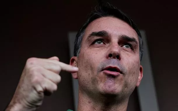 O senador Flávio Bolsonaro em Brasília - 7/12/2025    