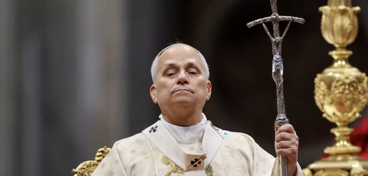 Papa Leão XIV celebra a Santa Missa de Natal na Basílica de São Pedro, no Vaticano, em 25 de dezembro de 2025