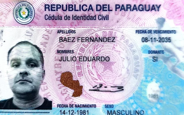 Identidade falsa usada por Silvinei Vasques