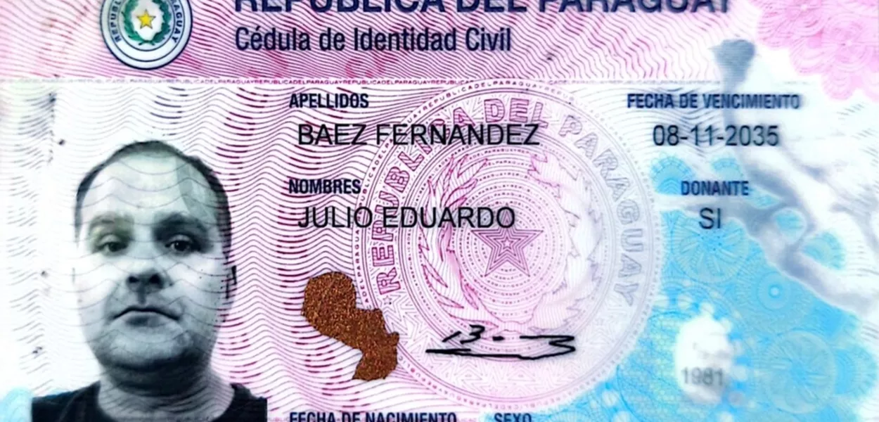 Identidade falsa usada por Silvinei Vasques