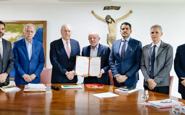 O presidente Lula na cerimônia de assinatura do Projeto Antifacção - 01/11/2025