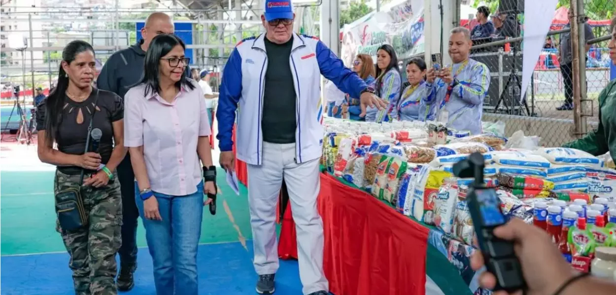 A vice-presidenta executiva da Venezuela, Delcy Rodríguez, aposta na produção nacional de alimentos 