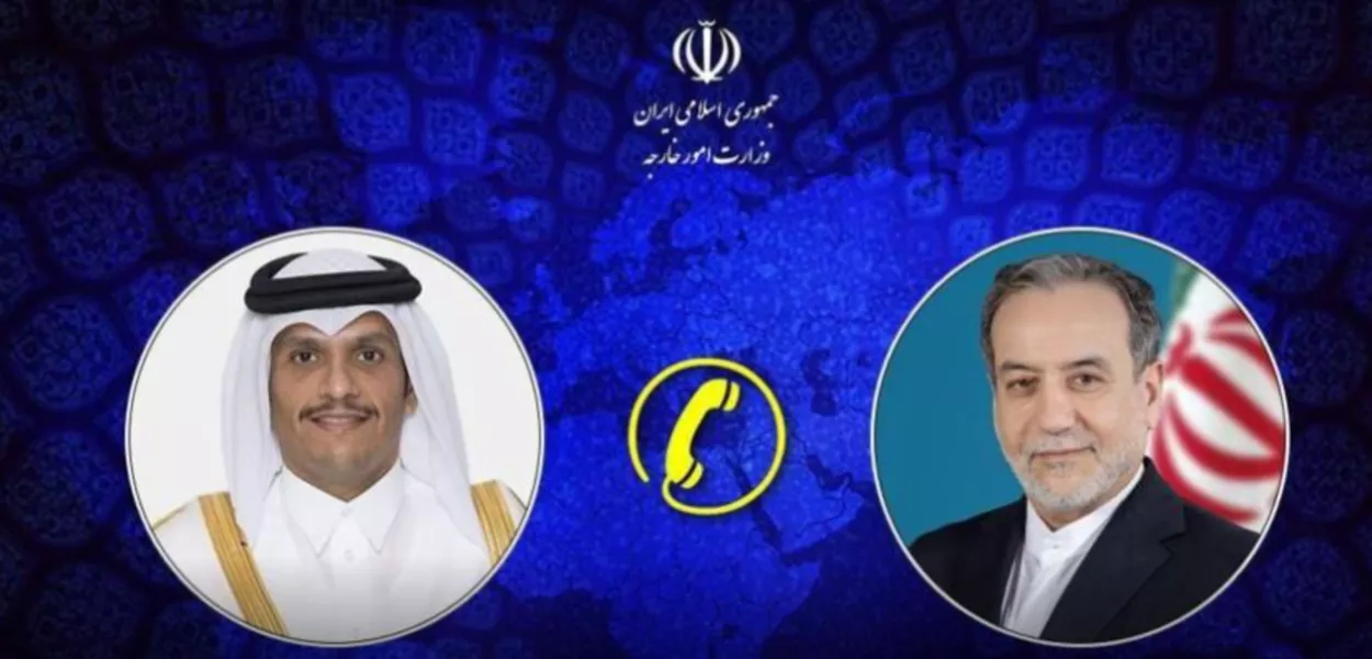 Al Thani (Catar) e Araqchi (Irã)