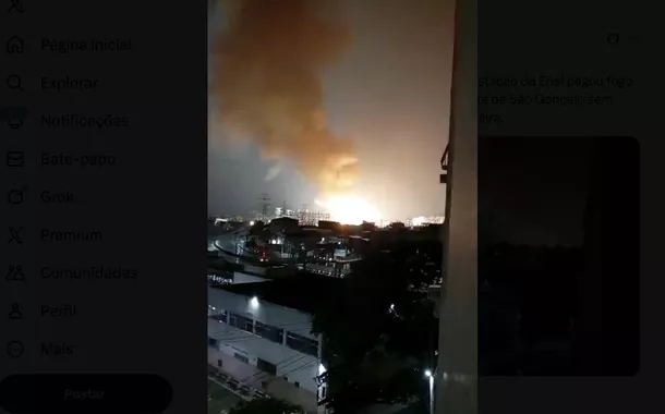 Incêndio consome subestação da Enel em São Gonçalo e deixa grande área sem energia