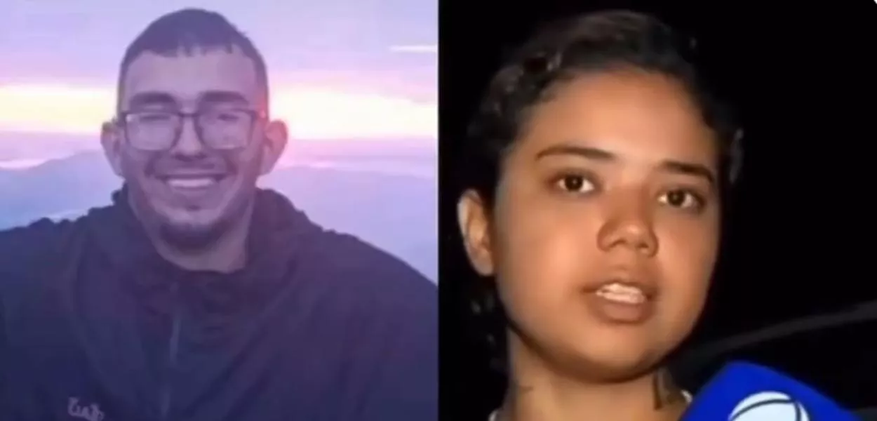 Thayane Smith e o amigo Roberto Farias