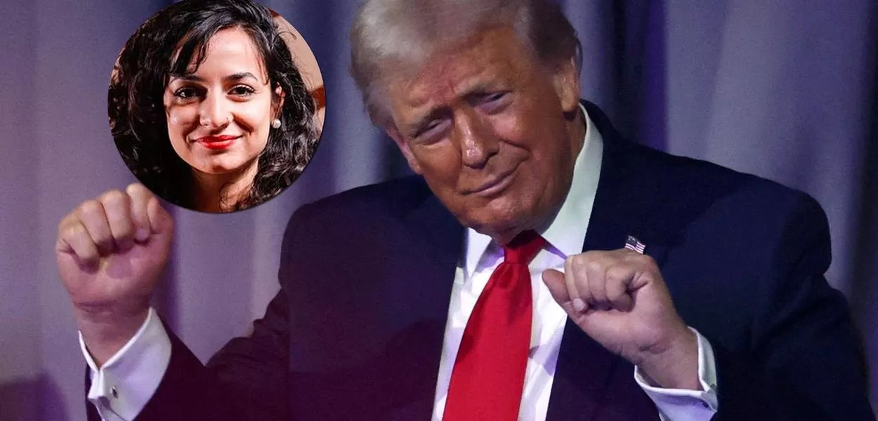 Juliane Furno e Donald Trump