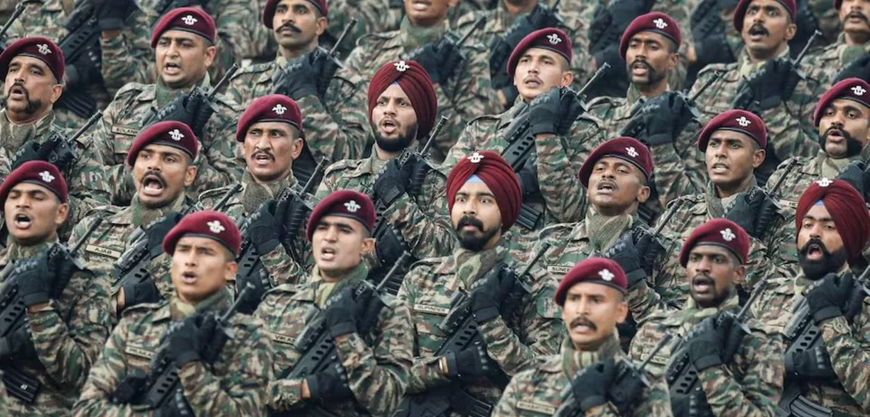 Soldados do exército da Índia