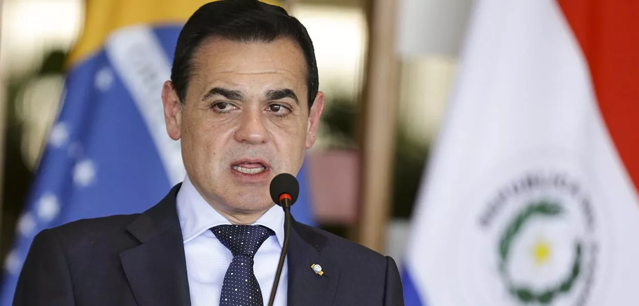 Brasília (DF), 30/08/2023 - O ministro das Relações Exteriores do Paraguai, Rubén Ramírez Lezcano, durante declaração à imprensa, no Palácio Itamaraty. Foto: Marcelo Camargo/Agência Brasil