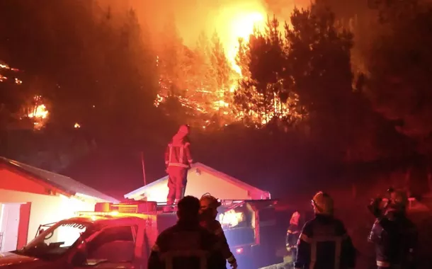 Incêndio florestal na Patagônia