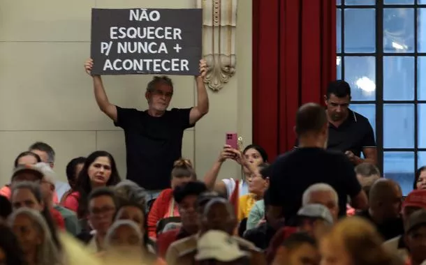 São Paulo (SP) - 08/01/2026 - Ato pela democracia, em memória aos atos antidemocráticos de 8 de janeiro de 2023, realizado no Salão Nobre da Faculdade do Largo do São Francisco 