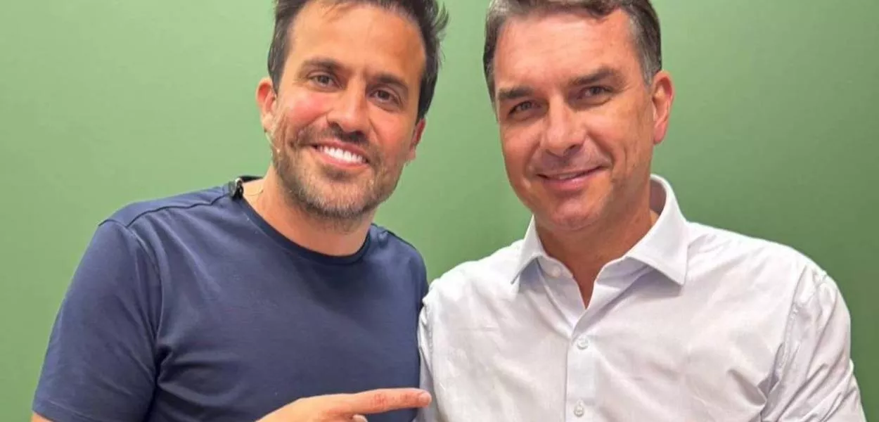 Pablo Marçal e Flávio Bolsonaro
