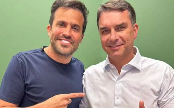 Pablo Marçal e Flávio Bolsonaro