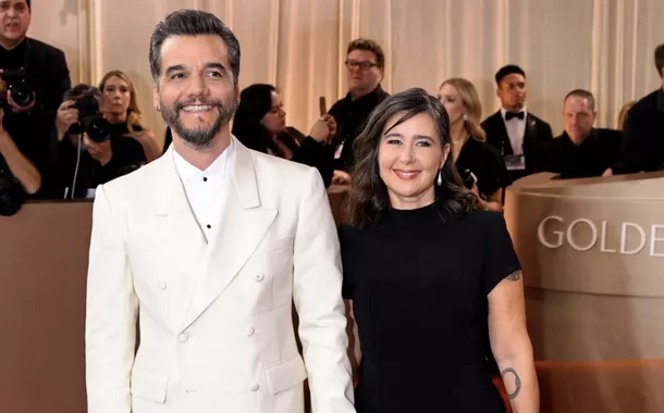 Wagner Moura ao lado da esposa Sandra