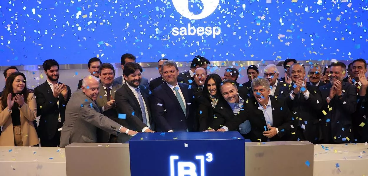 São Paulo (SP) - 23/07/2024 - Cerimônia de privatização da Sabesp na Bolsa de Valores de São Paulo (B3)
