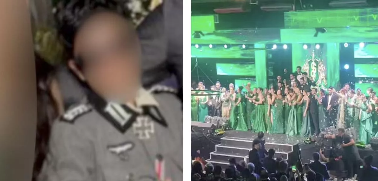 Adolescente vestido con atuendo nazi y una ceremonia de graduación en Rio Grande do Norte