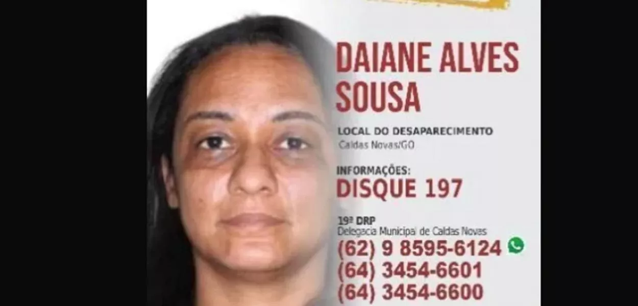 Daiane Alves Souza de 43 anos sumiu sem deixar rastros há quase um mês; ela foi vista a última vez em uma filmagem dentro do elevador do prédio