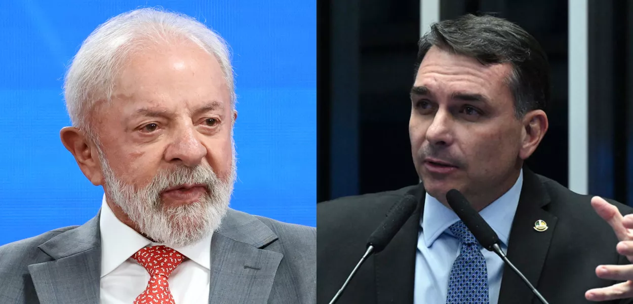 Lula e Flávio Bolsonaro