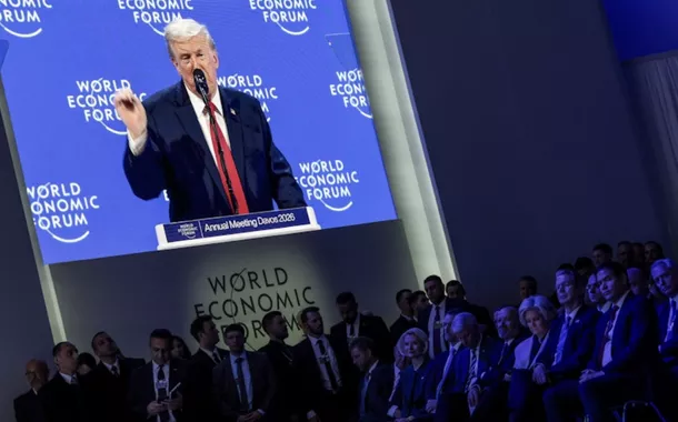 Donald Trump em Davos, na Suíça - 21/01/2026