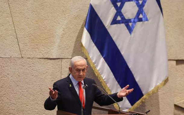 Benjamin Netanyahu em Jerusalém
 5/1/2026    REUTERS/Ronen Zvulun