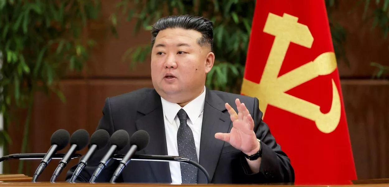 O líder norte-coreano Kim Jong Un - Agência Central de Notícias da Coreia (KCNA) / via REUTERS