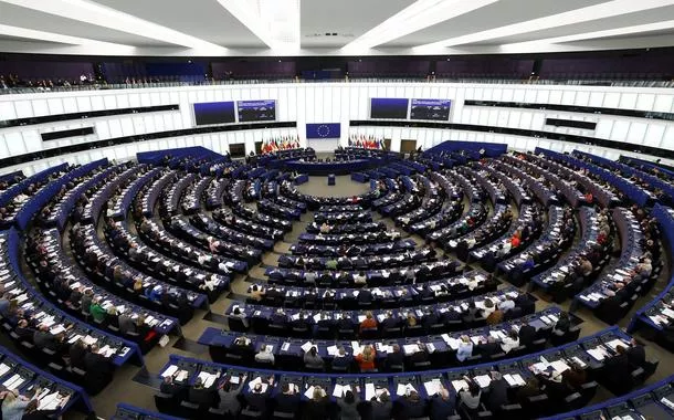 Plenário do Parlamento Europeu em Estrasburgo
20/01/2026 REUTERS/Yves Herman/File Photo