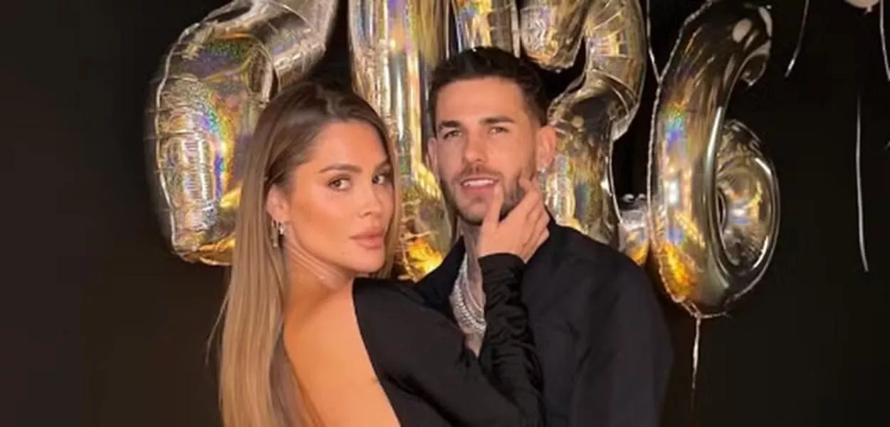 Jogador Lucas Hernandez e esposa Victoria Triay