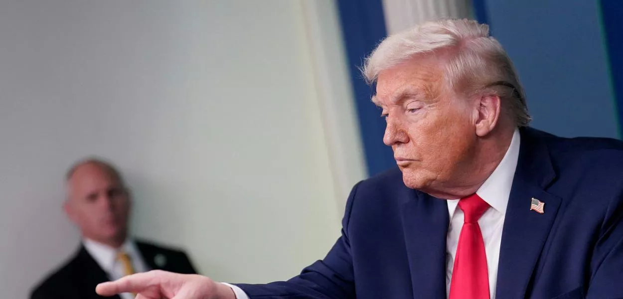 Trump participa de um briefing à mídia para marcar o primeiro ano de seu segundo mandato
20/01/2026
