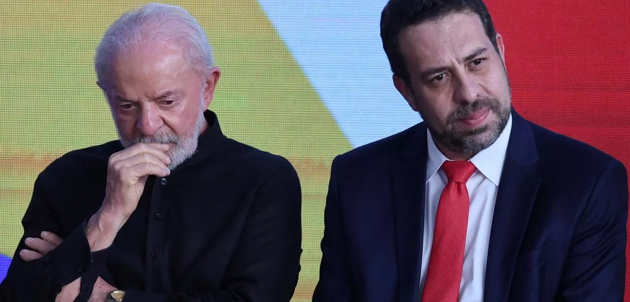 Presidente Lula e Guilherme Boulos em Brasília
 29/10/2025   REUTERS/Mateus Bonomi