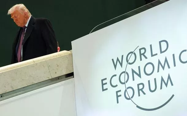 Presidente dos EUA, Donald Trump, durante o Fórum Econômico Mundial em Davos, na Suíça
22/01/2026
REUTERS/Denis Balibouse