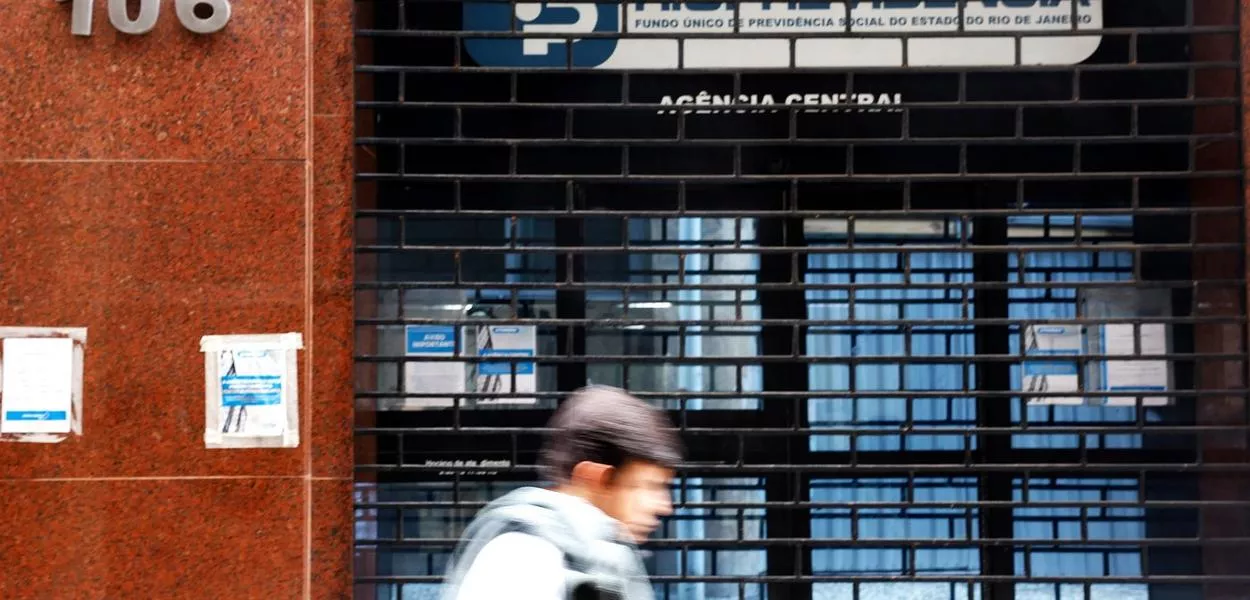 Rio de Janeiro (RJ), 23/01/2026 - Fachada de agência do Fundo Único de Previdência Social do Estado do Rio de Janeiro (Rioprevidência). Foto: Tânia Rêgo/Agência Brasil
