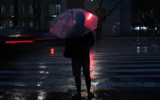 Centro de São Paulo-SP sob chuva