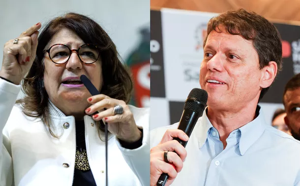 Beth Sahão e Tarcísio de Freitas